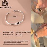 Adjustable Simple Silver Bracelet for Men and Women