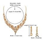 BriLove Women's Champagne Gold Teardrop Jewelry Set