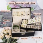 Stylish Black Jewelry Box Organizer for Women