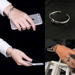 Adjustable Simple Silver Bracelet for Men and Women