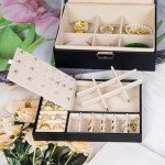 Stylish Black Jewelry Box Organizer for Women