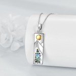 Sterling Silver Nature Lover Necklace with Zirconia