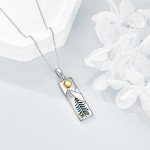 Sterling Silver Nature Lover Necklace with Zirconia