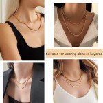 6PCS Gold Layered Necklace Set for Women
