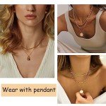 6PCS Gold Layered Necklace Set for Women