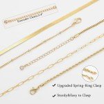 6PCS Gold Layered Necklace Set for Women