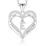 Personalized Heart Initial Necklace for Women