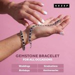 Stylish Tennis Bracelet with Blue Sapphire and CZ