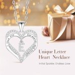 Personalized Heart Initial Necklace for Women