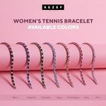 Stylish Tennis Bracelet with Blue Sapphire and CZ