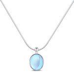 Silver Moonstone Necklace - June Birthstone Gift