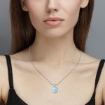 Silver Moonstone Necklace - June Birthstone Gift