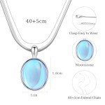 Silver Moonstone Necklace - June Birthstone Gift