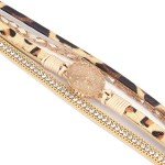 Boho Leather Wrap Bracelet with Crystal and Clasp