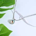 Silver Moonstone Necklace - June Birthstone Gift