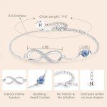 Infinity Heart Initial Bracelet for Women - Initial H