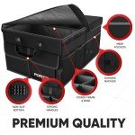 FORTEM Collapsible Car Trunk Organizer - Large Black