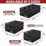 FORTEM Collapsible Car Trunk Organizer - Large Black