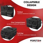 FORTEM Collapsible Car Trunk Organizer - Large Black