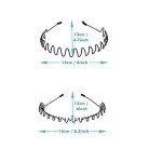 4 Pack Metal Headbands for Women and Men