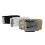 Nike Men's Golf Web Belt 3 Pack - White/Khaki/Black