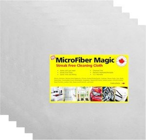 Streak-Free Microfiber Cleaning Cloths – Large (5 Pack)