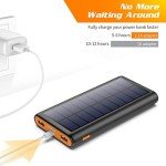 26800mAh Solar Power Bank with LED and USB Ports