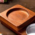 Rustic Wooden Cigar Ashtray and Whiskey Tray