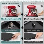 Wooden Sliding Tray for Kitchen Appliances - Black