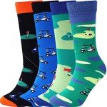 Colorful Funny Golf Socks for Men, Size 43-46