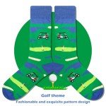 Colorful Funny Golf Socks for Men, Size 43-46