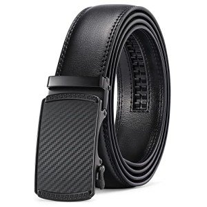 Men's Adjustable Leather Belt with Gift Box