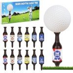 Funny Golf Tees 12-Pack: Beer Bottle Design