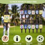 Funny Golf Tees 12-Pack: Beer Bottle Design