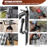 Heavy-Duty Locking Carabiner Multi Tool Keychain