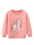 Toddler Girls Unicorn Cotton Sweatshirt - Pink 2/5T