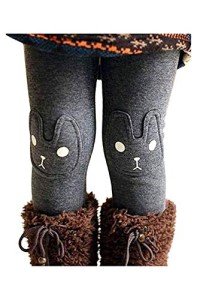 Cozy Fleece Bunny Print Winter Pants for Kids