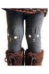 Cozy Fleece Bunny Print Winter Pants for Kids