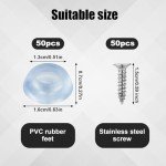 50pcs Non-Slip Rubber Feet for Cutting Boards