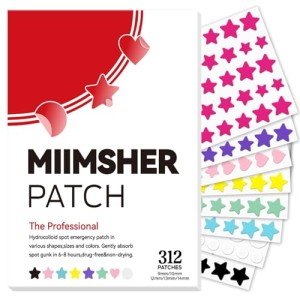 Colorful Hydrocolloid Star Spot Covers - 312 Count