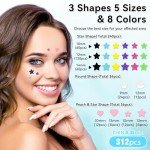 Colorful Hydrocolloid Star Spot Covers - 312 Count