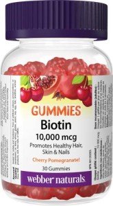 Webber Naturals Vegan Biotin Gummies for Hair & Skin
