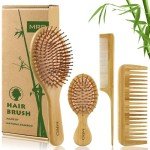 Bamboo Hair Brush Set for All Hair Types