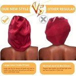 2-Pack Large Satin Sleep Bonnet Set
