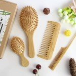 Bamboo Hair Brush Set for All Hair Types