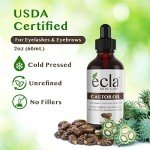 Organic Cold-Pressed Castor Oil 60mL Glass Bottle