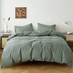 FANSTIVE Queen Size Cotton Bedding Set – Sage Green