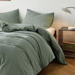 FANSTIVE Queen Size Cotton Bedding Set – Sage Green