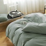 FANSTIVE Queen Size Cotton Bedding Set – Sage Green