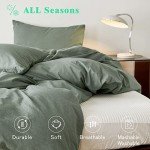 FANSTIVE Queen Size Cotton Bedding Set – Sage Green